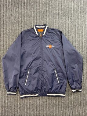 Primitive Skateboarding "Strike First" Navy Blue Bomber Jacket Size Medium